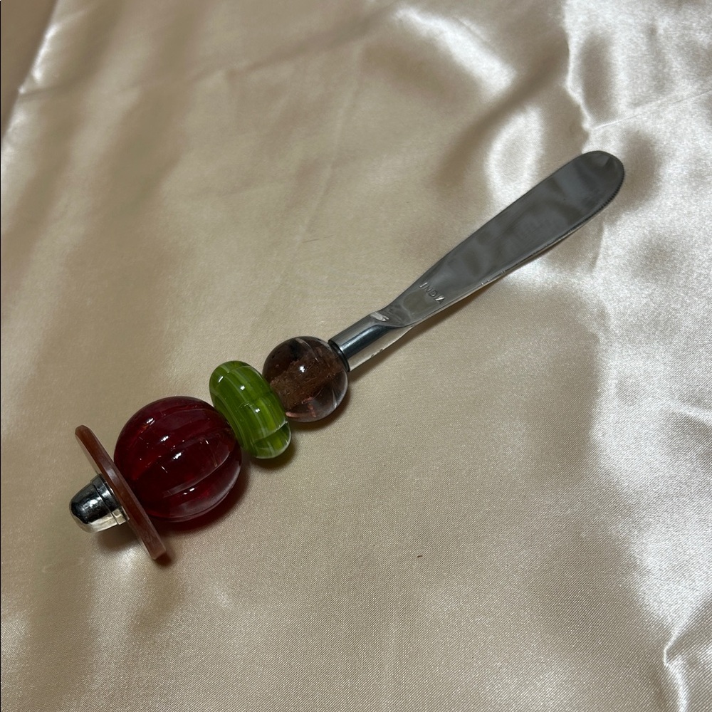 Colorful Beaded Cheese Spreader - Picture 3 of 11